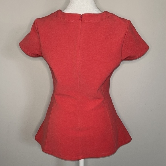 Halogen Barbie Pink Bodycon Peplum Top Size Small - Picture 4 of 6